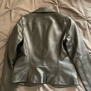 Black leather jacket